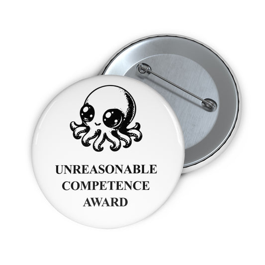 Super Octopus award badge, front and reverse views of one 2.25-inch badge